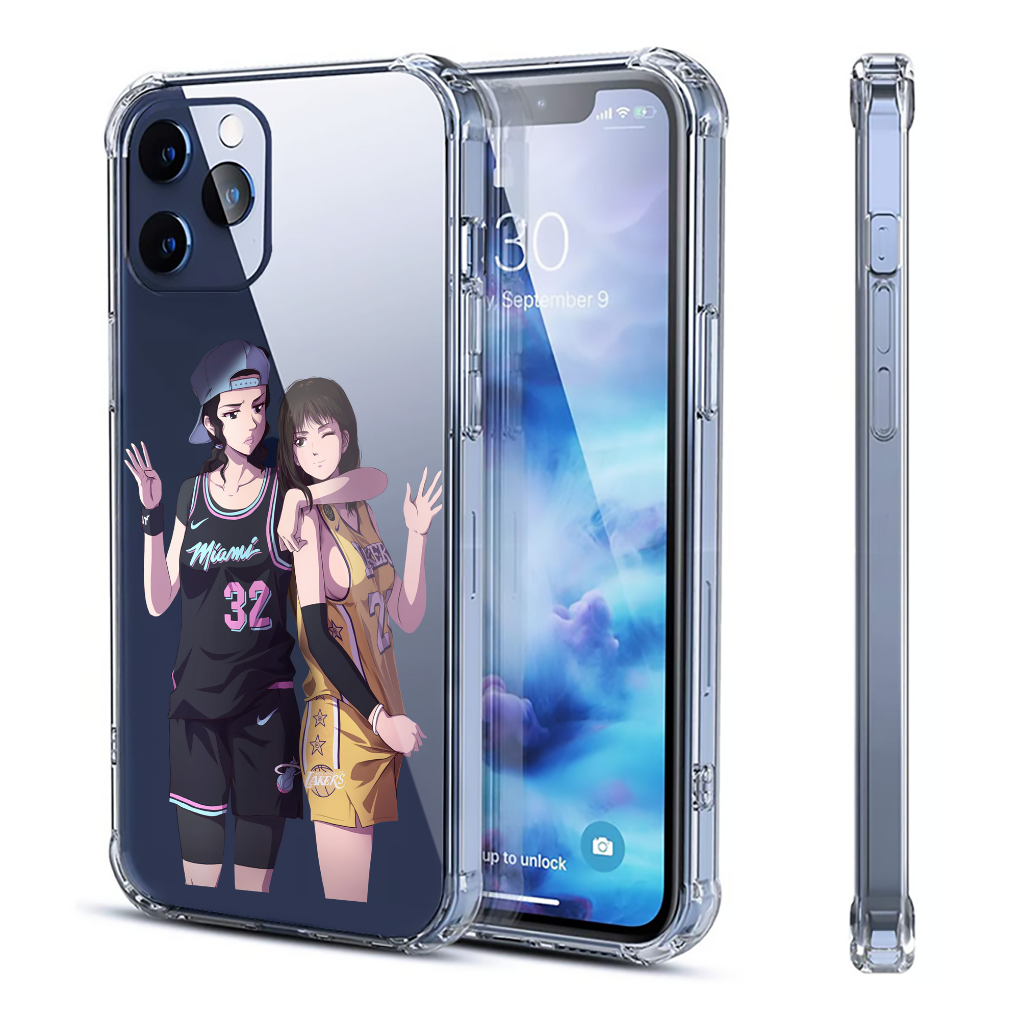（画像用） SLAM DUNK／スラムダンク 【iPhone 12シリーズ対応】透明スマホケース（クリアソフトケース）
